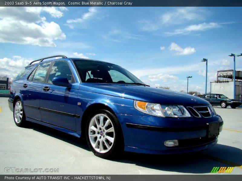 Cosmic Blue Metallic / Charcoal Gray 2003 Saab 9-5 Aero Sport Wagon