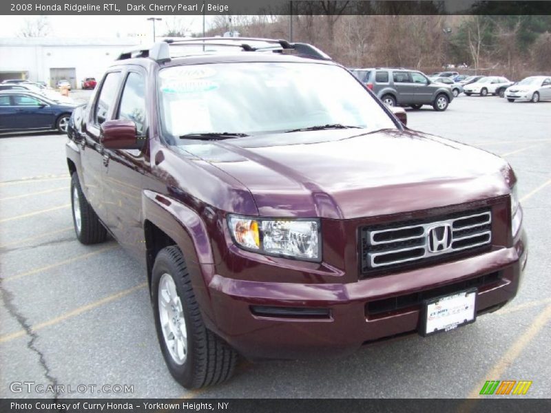 Dark Cherry Pearl / Beige 2008 Honda Ridgeline RTL