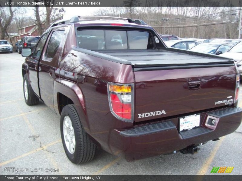 Dark Cherry Pearl / Beige 2008 Honda Ridgeline RTL