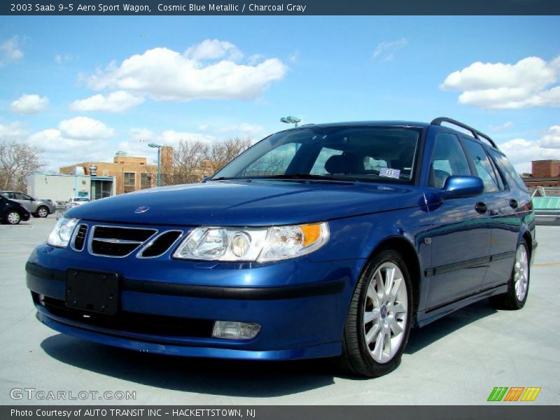 Cosmic Blue Metallic / Charcoal Gray 2003 Saab 9-5 Aero Sport Wagon