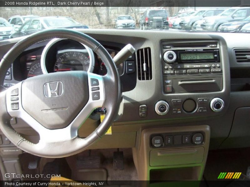 Dark Cherry Pearl / Beige 2008 Honda Ridgeline RTL