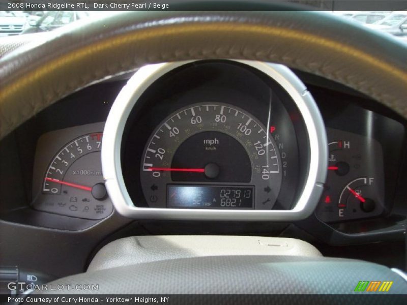 Dark Cherry Pearl / Beige 2008 Honda Ridgeline RTL