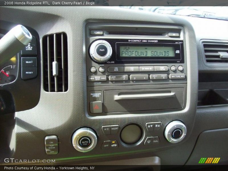 Dark Cherry Pearl / Beige 2008 Honda Ridgeline RTL