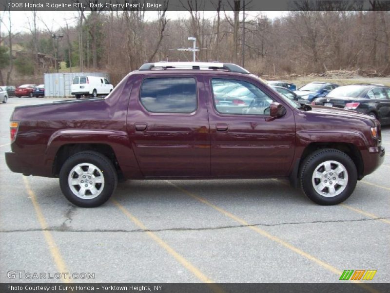 Dark Cherry Pearl / Beige 2008 Honda Ridgeline RTL
