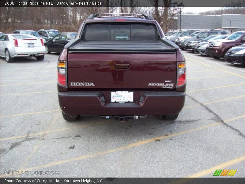 Dark Cherry Pearl / Beige 2008 Honda Ridgeline RTL
