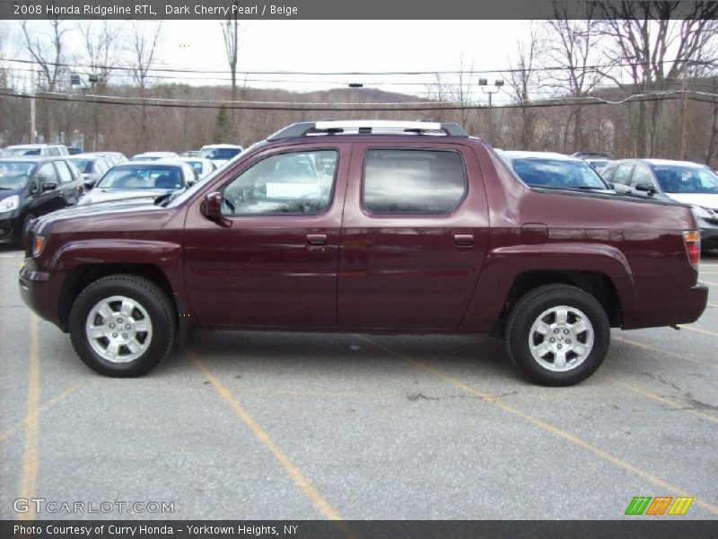Dark Cherry Pearl / Beige 2008 Honda Ridgeline RTL