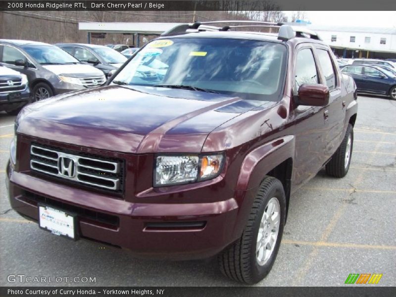 Dark Cherry Pearl / Beige 2008 Honda Ridgeline RTL
