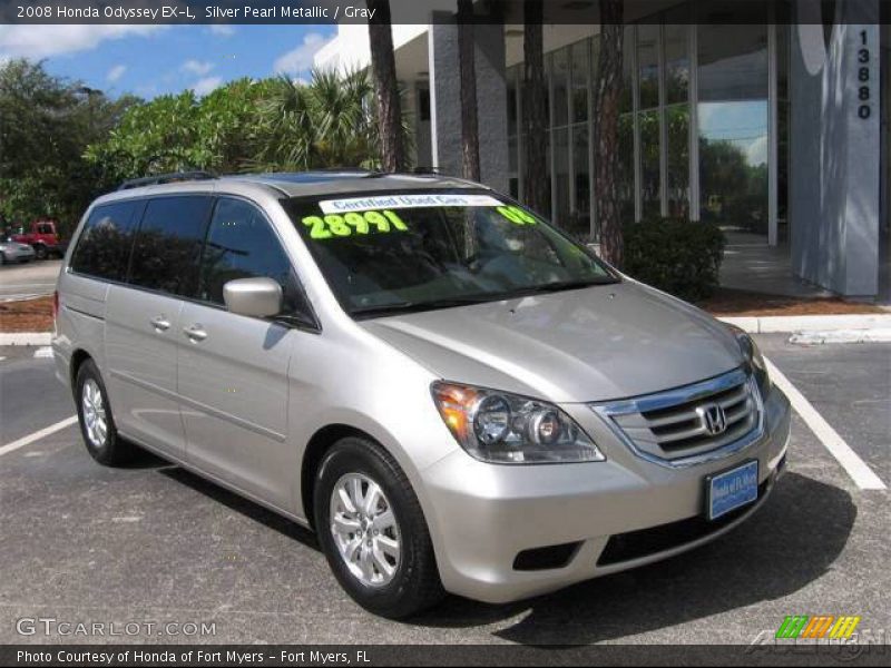 Silver Pearl Metallic / Gray 2008 Honda Odyssey EX-L