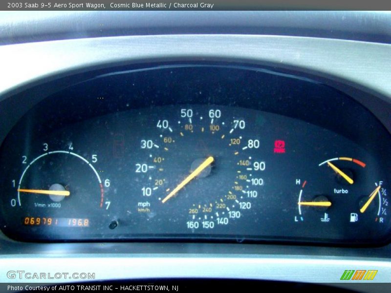 Cosmic Blue Metallic / Charcoal Gray 2003 Saab 9-5 Aero Sport Wagon