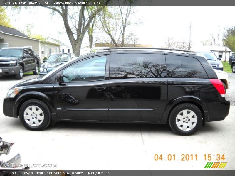 Galaxy Black Metallic / Beige 2006 Nissan Quest 3.5 SL
