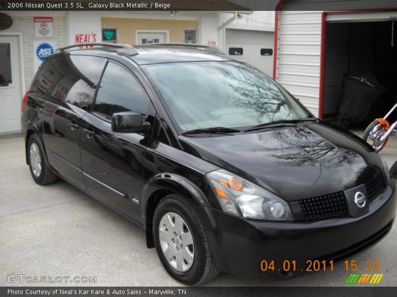 Galaxy Black Metallic / Beige 2006 Nissan Quest 3.5 SL