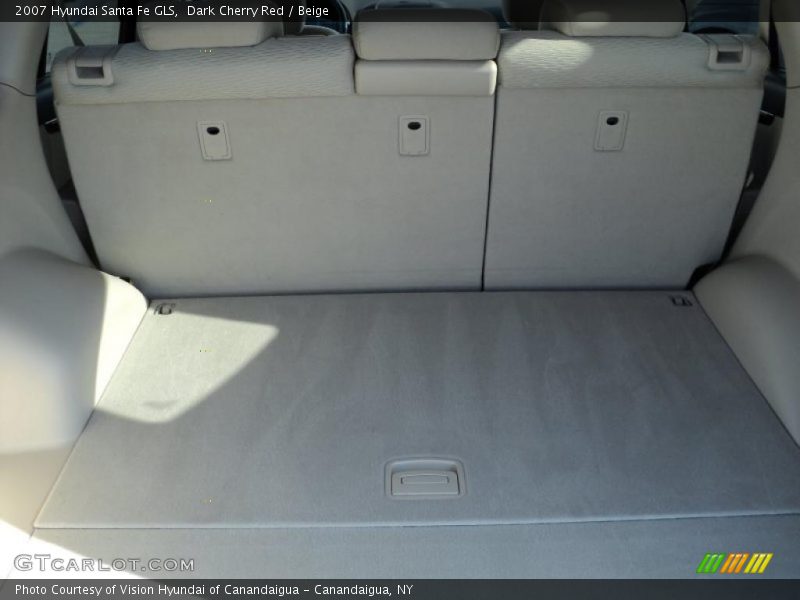 Dark Cherry Red / Beige 2007 Hyundai Santa Fe GLS