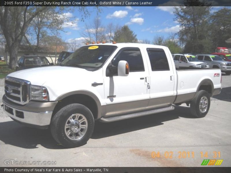 Oxford White / Castano Leather 2005 Ford F350 Super Duty King Ranch Crew Cab 4x4