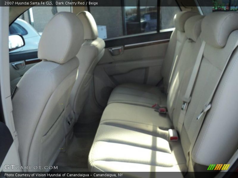 Dark Cherry Red / Beige 2007 Hyundai Santa Fe GLS
