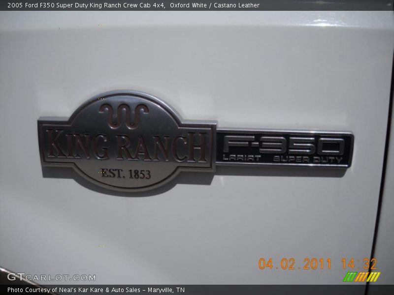 Oxford White / Castano Leather 2005 Ford F350 Super Duty King Ranch Crew Cab 4x4