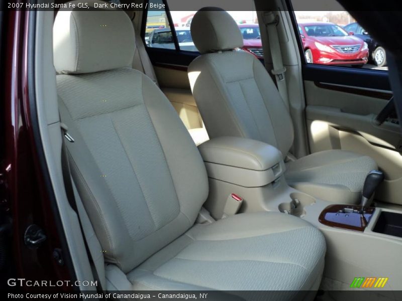 Dark Cherry Red / Beige 2007 Hyundai Santa Fe GLS