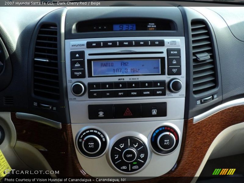 Dark Cherry Red / Beige 2007 Hyundai Santa Fe GLS