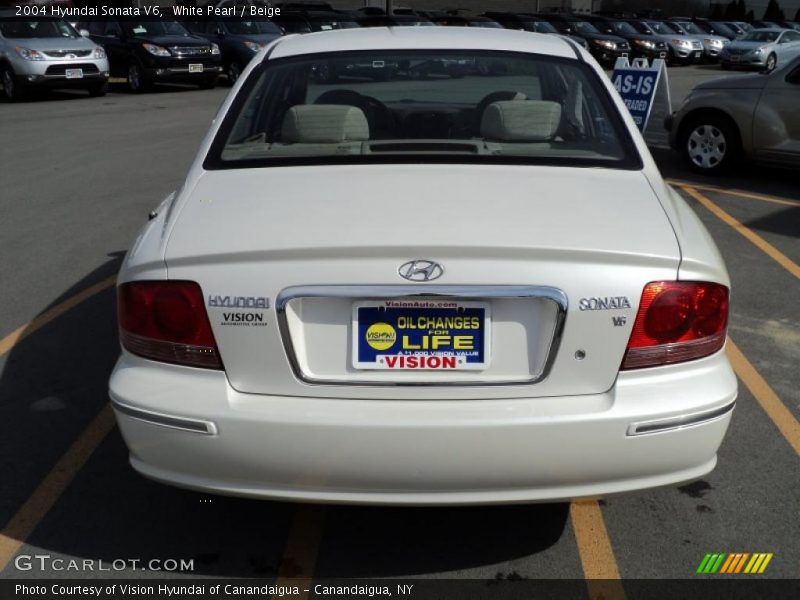 White Pearl / Beige 2004 Hyundai Sonata V6