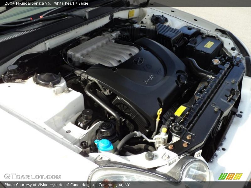 White Pearl / Beige 2004 Hyundai Sonata V6