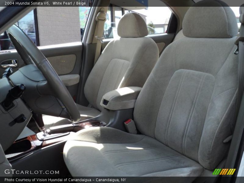 White Pearl / Beige 2004 Hyundai Sonata V6
