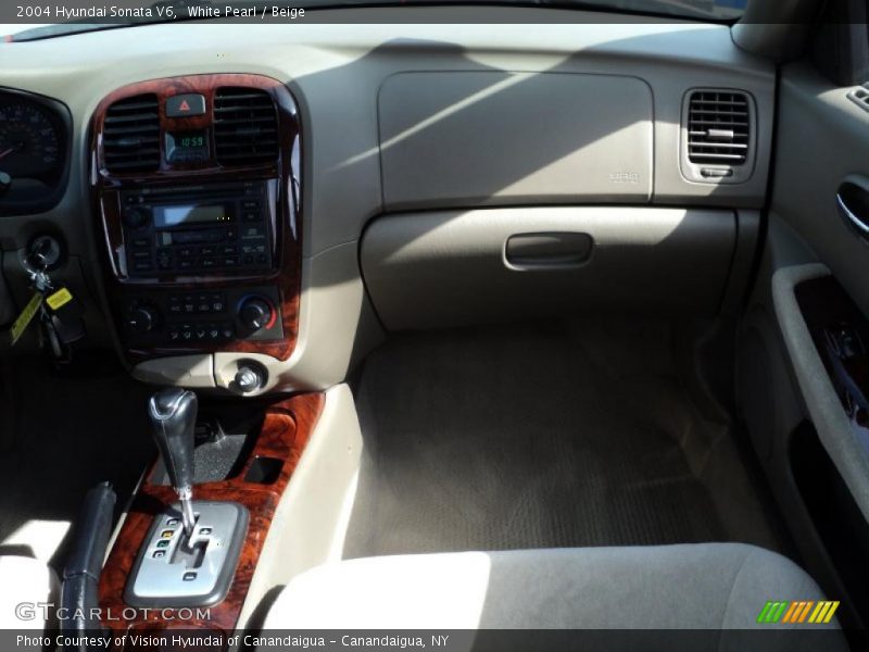 White Pearl / Beige 2004 Hyundai Sonata V6