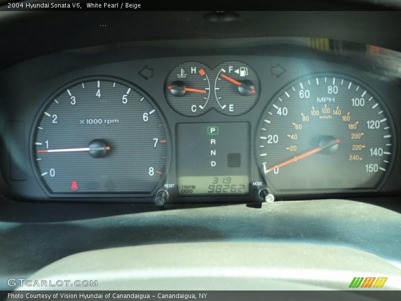 White Pearl / Beige 2004 Hyundai Sonata V6