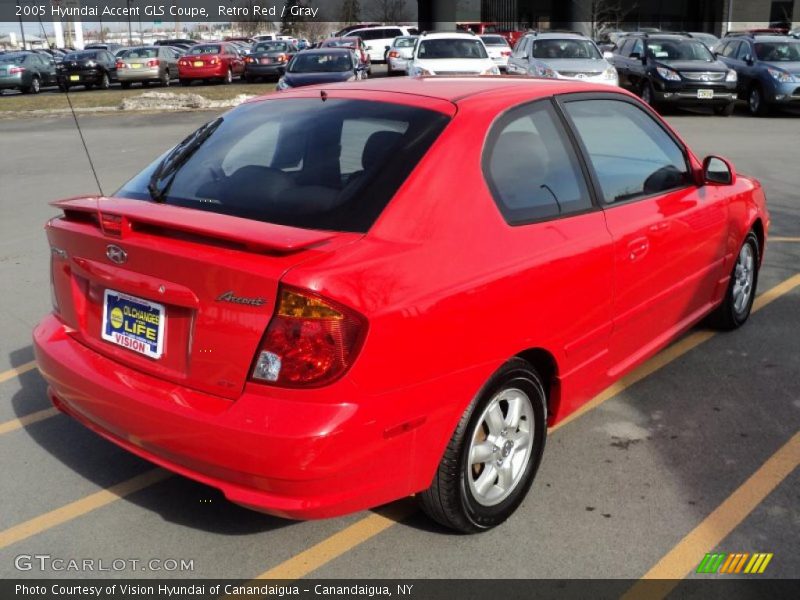 Retro Red / Gray 2005 Hyundai Accent GLS Coupe