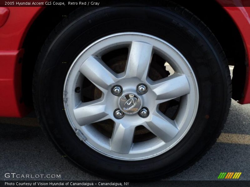 Retro Red / Gray 2005 Hyundai Accent GLS Coupe