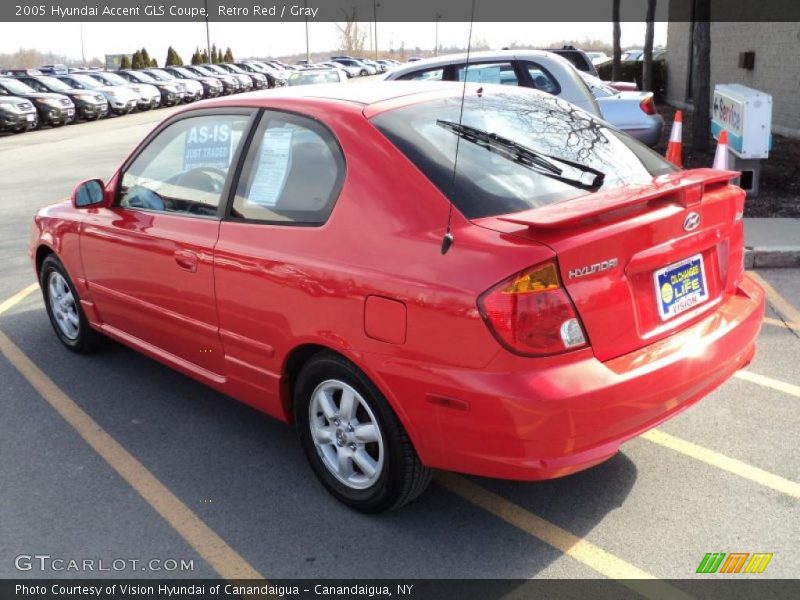 Retro Red / Gray 2005 Hyundai Accent GLS Coupe