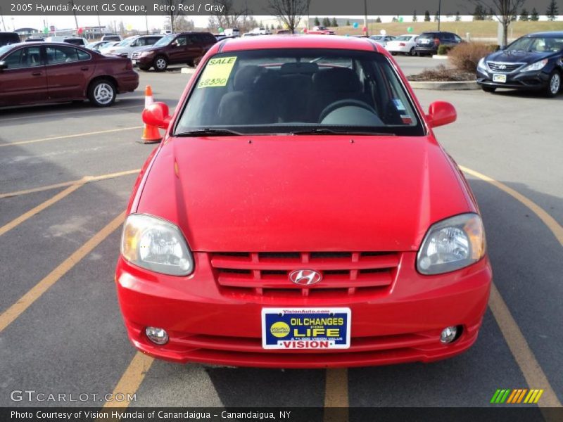 Retro Red / Gray 2005 Hyundai Accent GLS Coupe