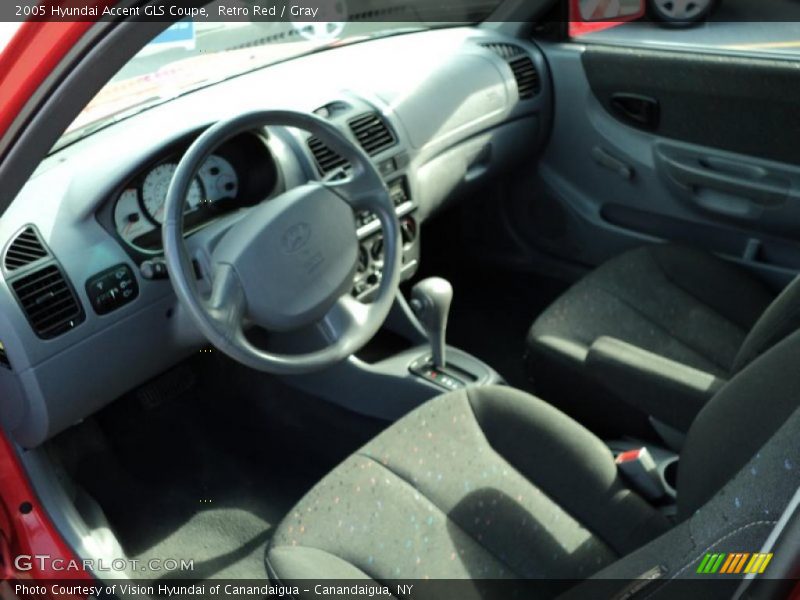 Gray Interior - 2005 Accent GLS Coupe 