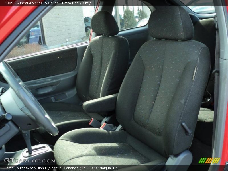 Retro Red / Gray 2005 Hyundai Accent GLS Coupe