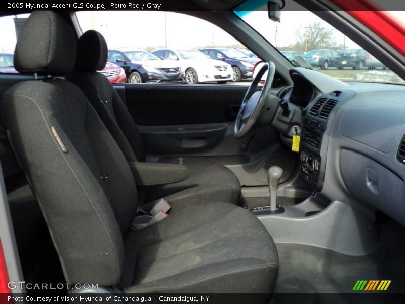 Retro Red / Gray 2005 Hyundai Accent GLS Coupe