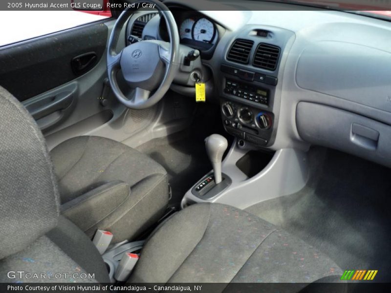 Retro Red / Gray 2005 Hyundai Accent GLS Coupe