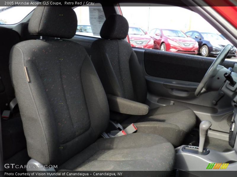 Retro Red / Gray 2005 Hyundai Accent GLS Coupe