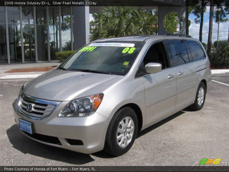 Silver Pearl Metallic / Gray 2008 Honda Odyssey EX-L