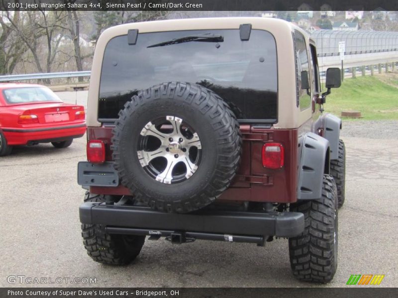 Sienna Pearl / Camel/Dark Green 2001 Jeep Wrangler Sahara 4x4