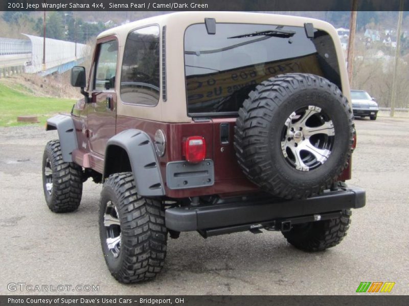 Sienna Pearl / Camel/Dark Green 2001 Jeep Wrangler Sahara 4x4