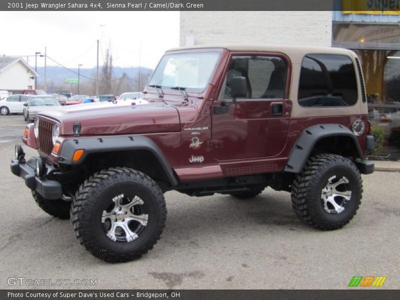Sienna Pearl / Camel/Dark Green 2001 Jeep Wrangler Sahara 4x4