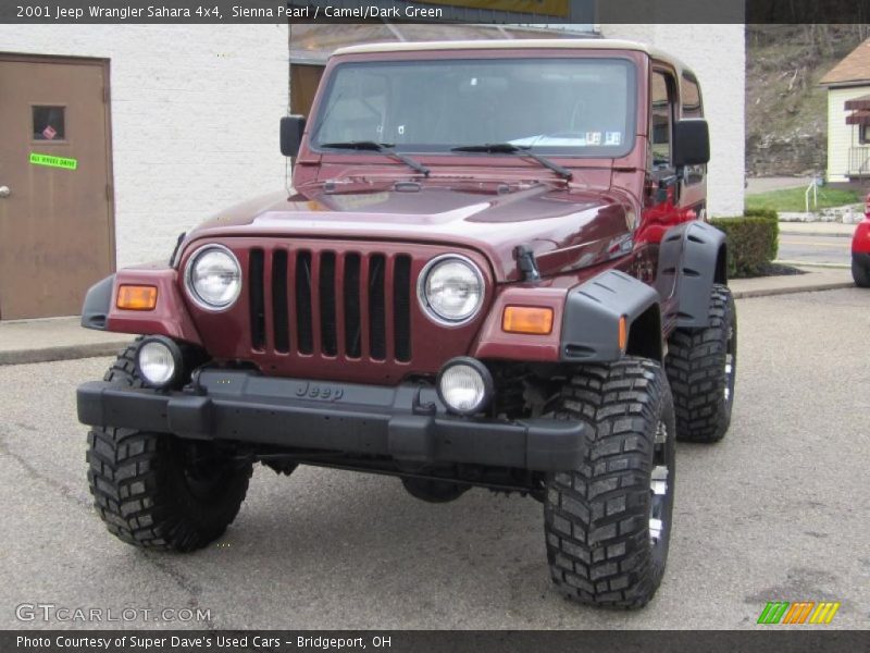 Sienna Pearl / Camel/Dark Green 2001 Jeep Wrangler Sahara 4x4