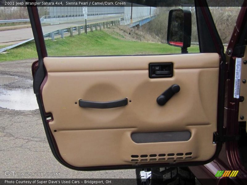 Sienna Pearl / Camel/Dark Green 2001 Jeep Wrangler Sahara 4x4