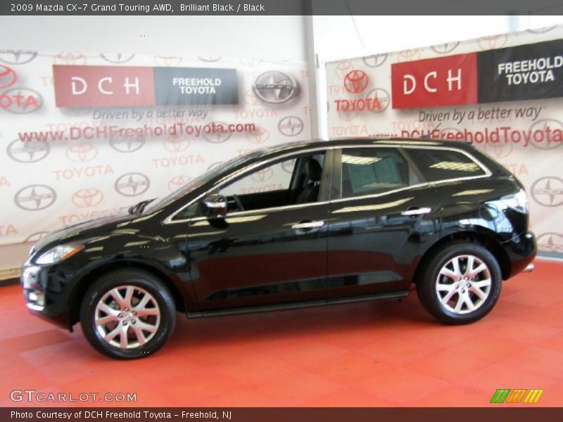 Brilliant Black / Black 2009 Mazda CX-7 Grand Touring AWD