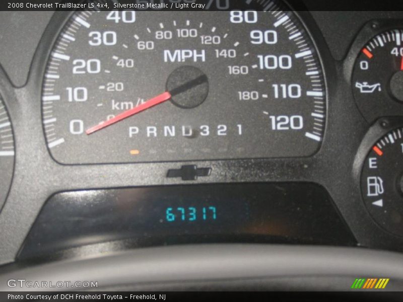 Silverstone Metallic / Light Gray 2008 Chevrolet TrailBlazer LS 4x4