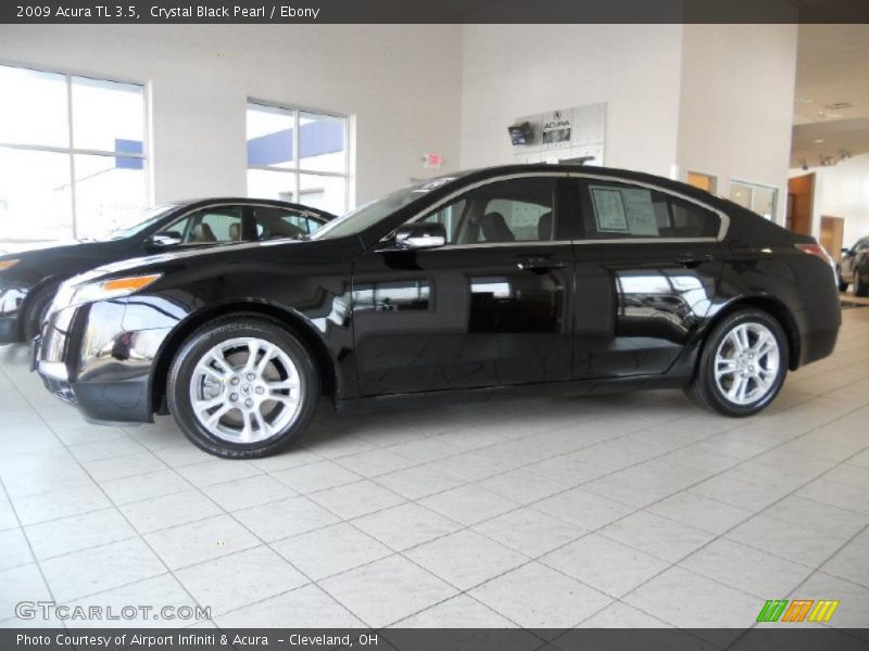 Crystal Black Pearl / Ebony 2009 Acura TL 3.5