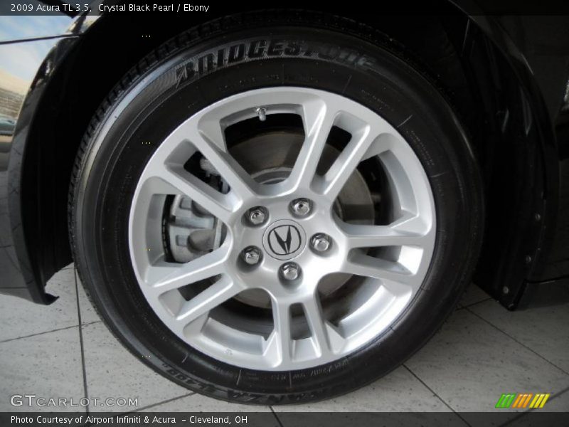 Crystal Black Pearl / Ebony 2009 Acura TL 3.5