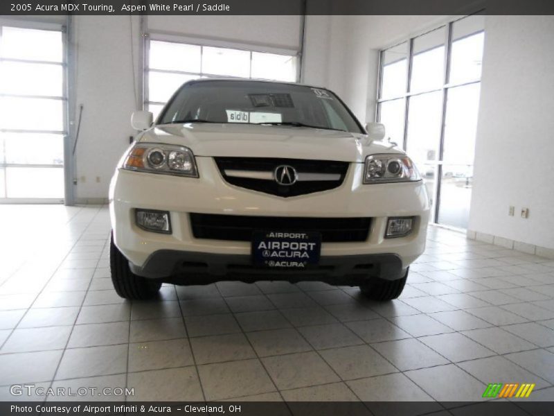 Aspen White Pearl / Saddle 2005 Acura MDX Touring