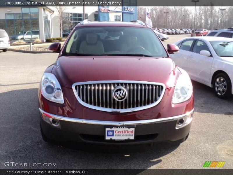 Dark Crimson Metallic / Ebony/Ebony 2008 Buick Enclave CXL AWD