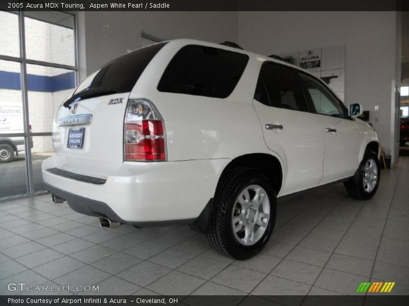 Aspen White Pearl / Saddle 2005 Acura MDX Touring