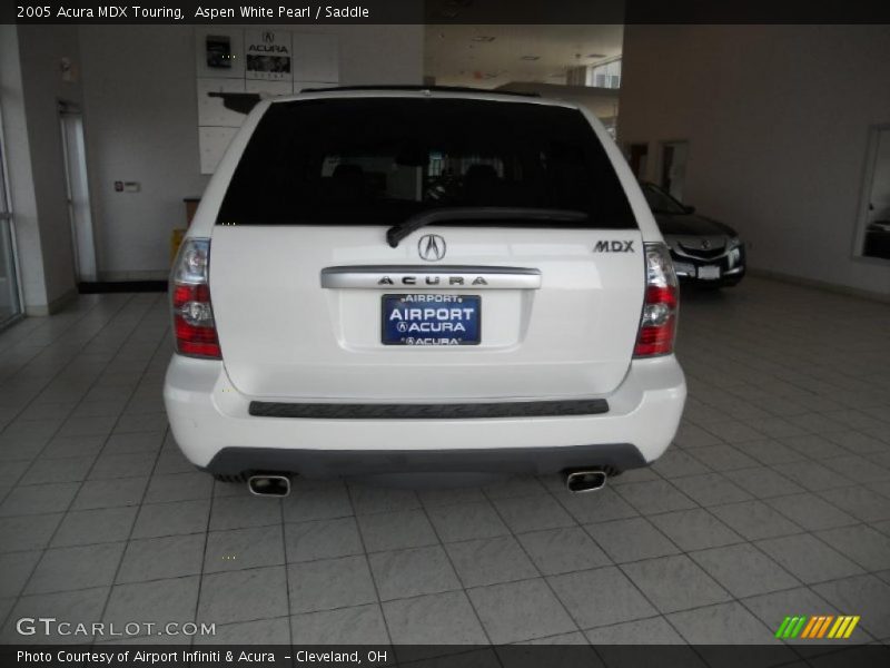 Aspen White Pearl / Saddle 2005 Acura MDX Touring