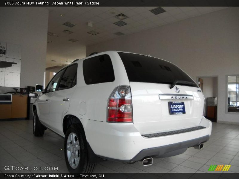 Aspen White Pearl / Saddle 2005 Acura MDX Touring